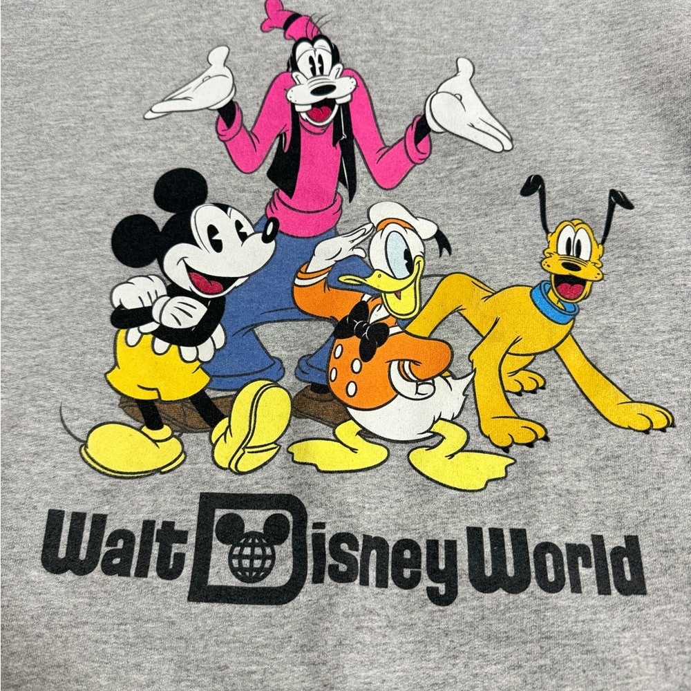 Disney Gray Sweatshirt with Mickey and Friends